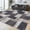 Charcoal, variant on Modern Geometric Patchwork Indoor Area Rug for Living Room, Chocolate 5'x 7' Large Rug Rockwood Collection Hardwood Floors Decor for Bedroom, Brown Throw Carpet for Office Entryway Dining Room