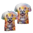 thumbnail image 3 of Welcome Spring Summer French Bulldog Portrait Flower Blue Sky All Over Print 3D Shirt Unisex Merch Dog Lover Gifts - 12001, 3 of 6