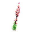 thumbnail image 2 of Fish  Flower Decor, Easy To Clean Resin Base Landscape Plum Blossom Artificial Aquarium Flower Soft Texture Exquisite  For Fish  Pink,Purple, 2 of 8