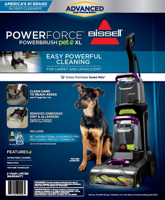 melk tafereel een kopje BISSELL Powerforce Powerbrush Pet XL Carpet Cleaner, 3071 - Walmart.com