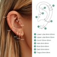 thumbnail image 4 of ChicSilver 14K Rose Gold Plated Huggie Earrings Silver Huggie Hoop Earrings Small Gold Plated Hoop Earring for Women 14MM, 4 of 9