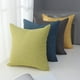 thumbnail image 3 of Nvzi Funda de almohada de lino y algodón de color sólido de 4 piezas, funda de almohada simple de color puro, con cualquier cama es brillante 15,75 x 15,75 pulgadas (chartreuse), 3 of 5
