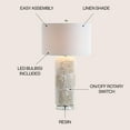 thumbnail image 5 of JONATHAN Y Rosette 28.5" Seashell/Resin/Crystal LED Table Lamp, Cream, JYL1006A, 5 of 7