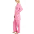 thumbnail image 2 of MUK LUKS Anything 3 Piece Sleep and Lounge Set, Pink/Lacey Floral, 2X, 2 of 7