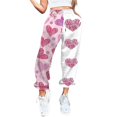 thumbnail image 1 of Gibobby pantalones anchos con estampado del Día de San Valentín para mujer S, 1 of 4