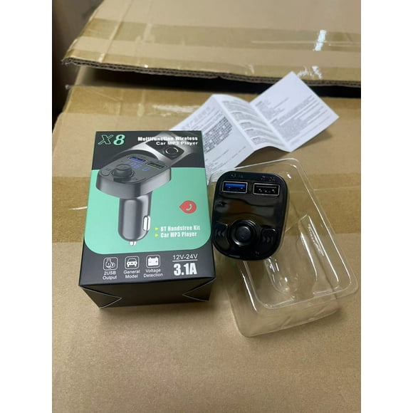 Bluetooth Car MP3 Player With Hands-Free Calling And Voice Broadcast PD Fast Charge