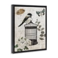 thumbnail image 3 of Stupell Industries Vintage Menagerie Bird Black Framed Floater Canvas Wall Art design by Nan, 21 x 17, 3 of 9