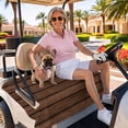 thumbnail image 3 of Golf Cart Seat Covers for 2 Seater,Dark Brown Wooden Microfiber Cart Seat Towel Blanket,Vintage Western Country Wooden Board Absorbent Breathable NonSlip Bench Seats Protector for Golf Course 51"x31", 3 of 9