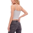 thumbnail image 3 of Deago Women Summer Y2K Sleeveless Striped Spaghetti Strap Crop Cami Tank Top Backless Casual Slim Fit Aesthetic Going Out Tops Shirts (Gray, S), 3 of 9