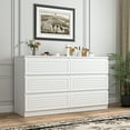 thumbnail image 4 of Resenkos 6 Drawer Dresser Chest Of Drawers Storage Cabinet Organizer, White, 4 of 6