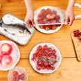 thumbnail image 3 of Bolsas de mantenimiento fresco, bolsas de sellado de plástico, cubierta de alimentos, sello universal de cocina, tapas de mantenimiento fresco (100 unidades), 3 of 5