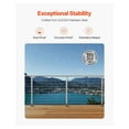 thumbnail image 3 of Cable Railing Post Kit, 36" Stainless Steel Deck Stair Post - Wire Drawing Finish, Pre-Drilled, Mounting Bracket, TriGol Railing System, 3 of 7
