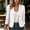 White, variant on Qiggri Women's Cropped Blazer 2 Button Notched Lapel Jacket Casual Long Sleeve Slim Fully Lined Office Business Work Suit Coat L