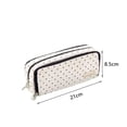 thumbnail image 3 of Large Pencil Case, Big Capacity Makeup Bag with Zipper for Adults Office Organizer Gifts (Black Spot), 3 of 6