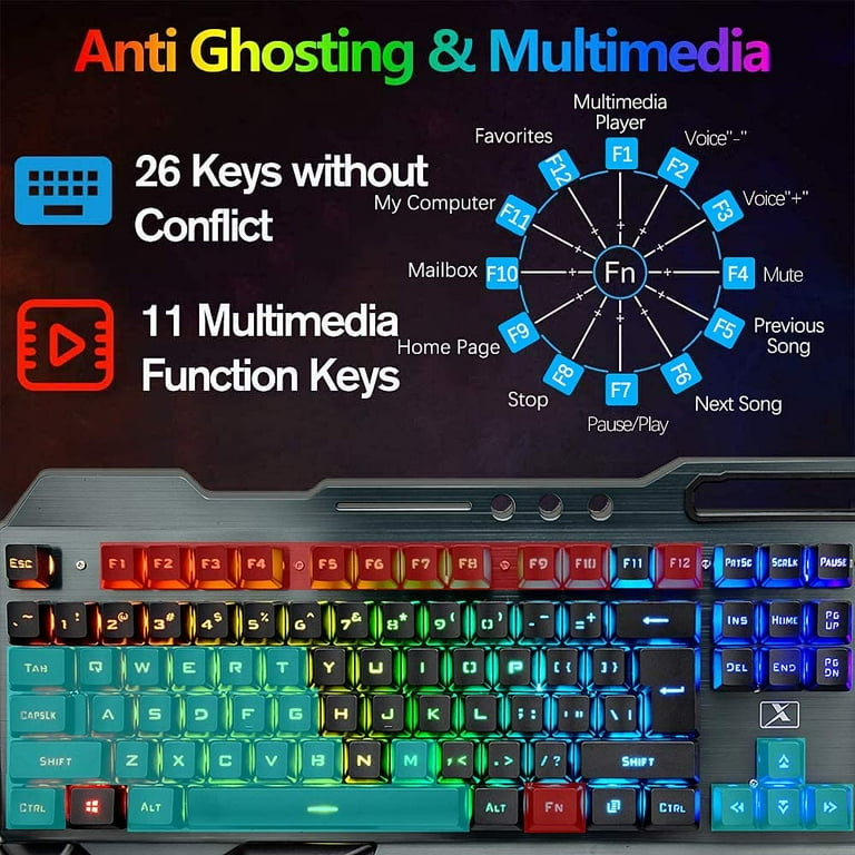 XINMENG K680 Wireless Gaming Keyboard Mouse Bluetooth Headset Kit