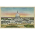 thumbnail image 2 of Unknown 32x22 Gold Ornate Wood Framed with Double Matting Museum Art Print Titled - Capitol Panoramic, Washington, D.C., 2 of 4