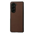 thumbnail image 4 of Plain Case for Samsung Galaxy Z Fold 6, Premium Lychee Patterned PU Leather + Hard PC Shell Ultra Thin Slim Durable Protective Phone Cover for Samsung Galaxy Z Fold 6,Brown, 4 of 8