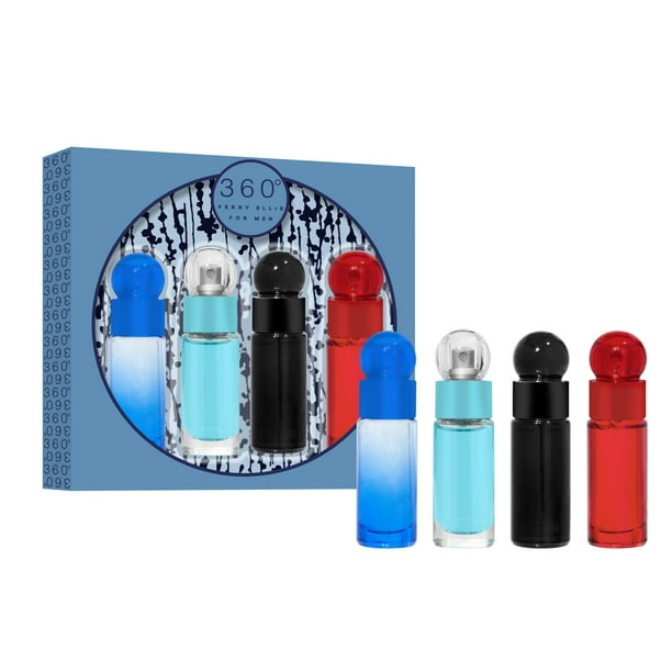 Perfume Perry Ellis 360° para hombre, 360°, rojo, 360°, muy azul, 360°, negro