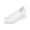 White, variant on Women's Floral Lace Slip On Shoes Patent Leather Toe Cap Wedge Platform Lightweight Breathable Casual Walking Shoes