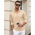 thumbnail image 3 of COOFANDY Long Sleeve Button Up Shirts for Men Wrinkle Free Dress Shirts Business Casual Shirt, 3 of 6