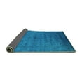 thumbnail image 2 of Ahgly Company Indoor Square Oriental Turquoise Blue Industrial Area Rugs, 6' Square, 2 of 4