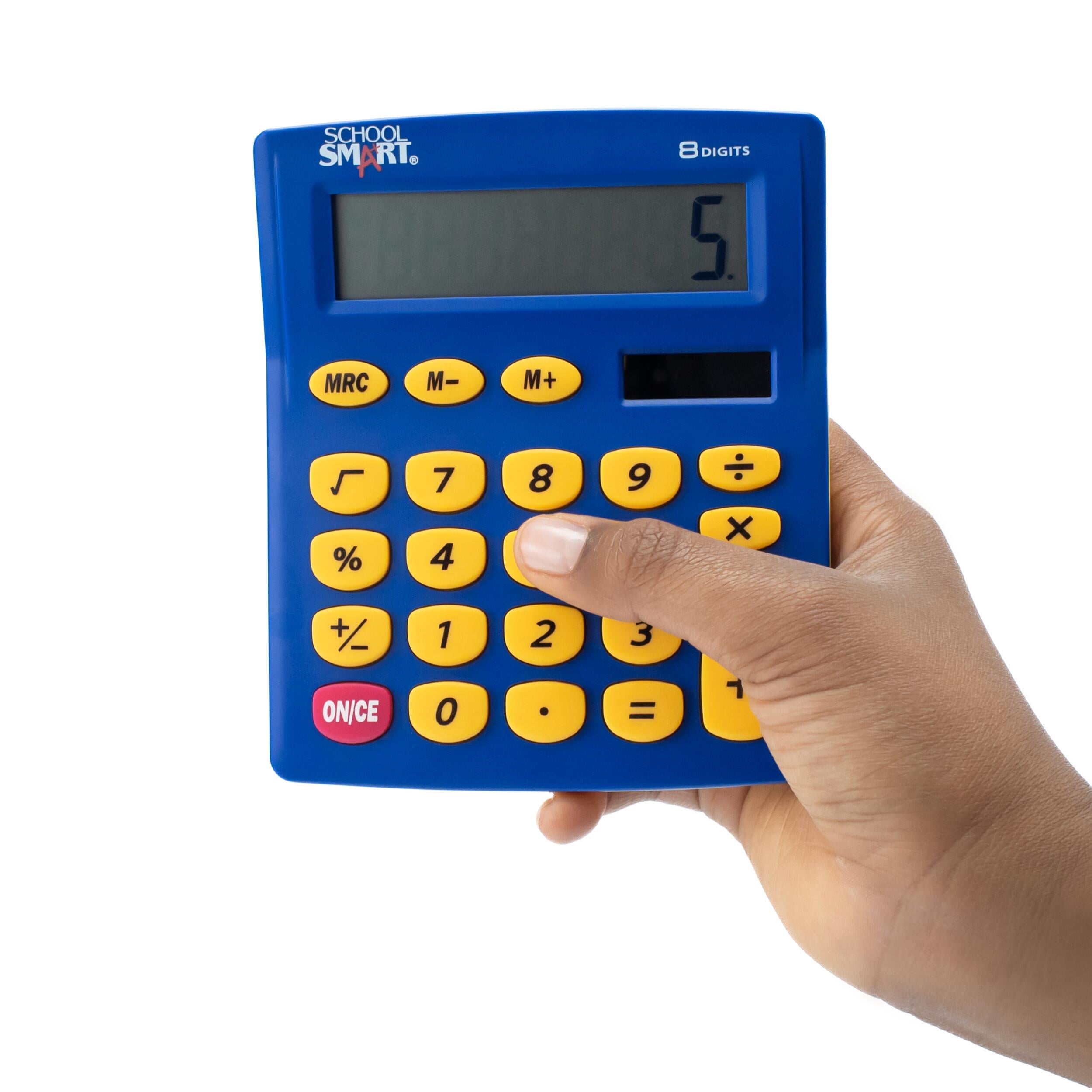 School Smart Primary Calculators, 4 x 5-1/2 Inches, Pack of 30