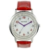 Waltham Women's Silver Tone With Red and Purple Accents Watch