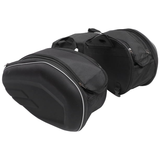 unbranded Bolsa De Sillín Para Motocicleta Negro Oxford Impermeable Y Fácil De Instalar Para Almacenaje