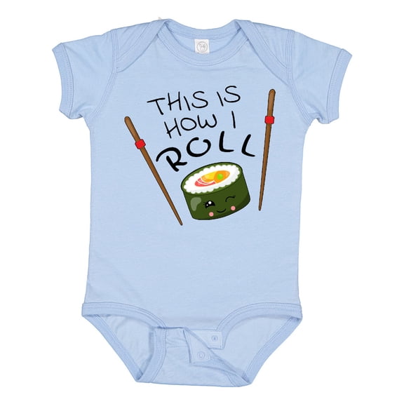 Inktastic This is How I Roll Cute Sushi Boys or Girls Baby Bodysuit