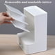 thumbnail image 5 of Organizador de escritorio de lápiz inclinado | Caja de almacenamiento de papelería multirrejilla con cajón | Rejilla de plástico lavable extraíble | Soporte para material de oficina de gran, 5 of 5