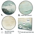 thumbnail image 3 of Designart "Contemporary River With Beige And Blue Tones I" Coastal Ocean Floater Framed Canvas Wall Art, 3 of 5