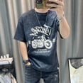 thumbnail image 5 of Camiseta con estampado superior Katoen para hombre, camisetas para hombre de motocicleta, camisetas Blue Rock de manga corta, ropa barata y cómoda, nueva, 5 of 5