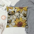 thumbnail image 2 of PHYHOO  Home Sweet Home Bee Sunflower Throw Pillow Covers, Love Lives Here Spring Summer Stripes Cushion Case for Sofa Couch, 2 of 5