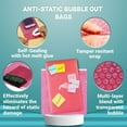 thumbnail image 5 of 40 Pack Pink Anti-Static Bubble Wrap Bags 24" x 24" Resealable Bubble Wrap Pouches, 5 of 7