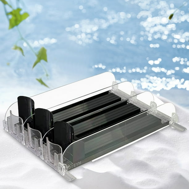 Estante de empuje para bebidas enlatadas, deslizador en forma de E, empujador de botellas de latas de refresco para refrigerador Hugtrwg Para estrenar