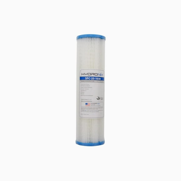 Hydronix Spc-25-1030 Polyester Pleated Filter 2.5" Od X 9 3/4" Length, 30 Micron