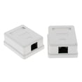 thumbnail image 2 of 2x Conector Ethernet de Red de Montaje en Pared en Superficie 1 Puerto 8P8C, 2 of 9