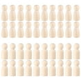 thumbnail image 5 of Mutably Unfinished Wooden Peg Dolls, glue sticks bulk 40pcs Wood Peg People Figures Bodies Family People Shapes for Kids Diy Painting Craft Peg Game Home Party wood Decor wooden crate, 5 of 10
