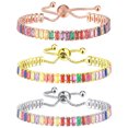 thumbnail image 1 of GOOHOCHY 3 pulseras de diamantes de imitación, pulsera ajustable con joyas, pulsera de cristal, accesorio de moda, 1 of 8