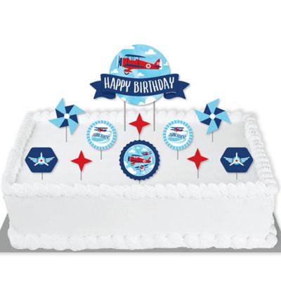 Personalised Acrylic Glider Air Sport Flying Birthday Cake Topper 