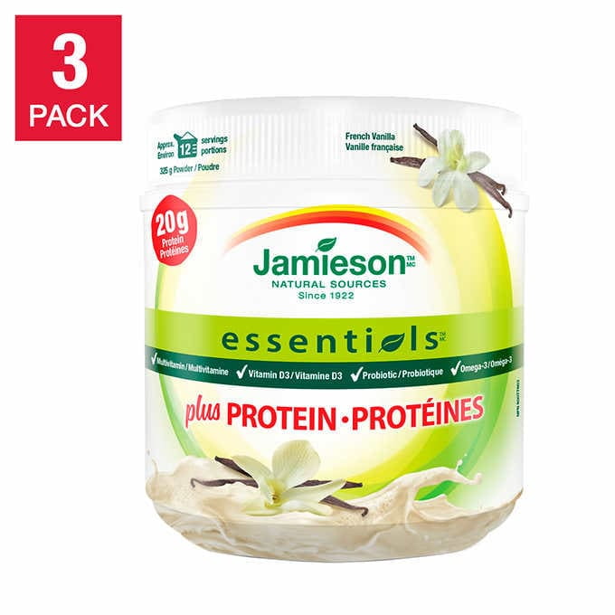 Jamieson Essentials Plus Protein, French Vanilla 3 x 325 g Walmart