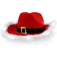 thumbnail image 6 of Light up LED Christmas Cowboy Hat Santa Hat Pack of 03 - Xmas Cowgirl Hat Santa Claus Western Hat for Gift Dressing up by PartyGlowz, 6 of 9