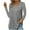 Womens Tops Dark Gray, variant on ylioge S-5X Womens Plus Size Tunic Tops Lace Splice Crewneck Long Sleeve Shirts Trendy Solid Color Hollow-Out Pullover Pleated Going-Out Blouses Top