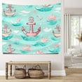 thumbnail image 6 of Washable Boat Wheel College Tapestry Deco for College Dorm Living Room Durable Marine Icons Life Buoys Dorm Tapestry 51x59in Anchor Sea Shell Compasses Modern Dorm Tapestry, 6 of 7