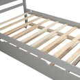 thumbnail image 3 of 41.30×78.98×42.70 Inch Twin Size Platform Bed, Movable Twin Trundle & Space Saving Design, Solid Wood & MDF Bed Frame for Bedroom Guest Room Gray, 3 of 6