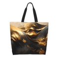 thumbnail image 1 of Disketp Luxurious Gold Flow Bolsa Tote Estampada para Mujer, Bolso de Hombro y de Mano para Compras y Viajes, 1 of 8
