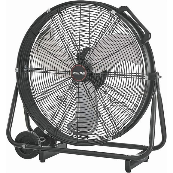 Historyli 30-inch Heavy Duty Industrial High Velocity Drum Fan,18000 CFM 3 Speed Control,High Velocity Metal Drum Fan,360° Tilt Portable Air Circulator for Garage,Workshops,Black
