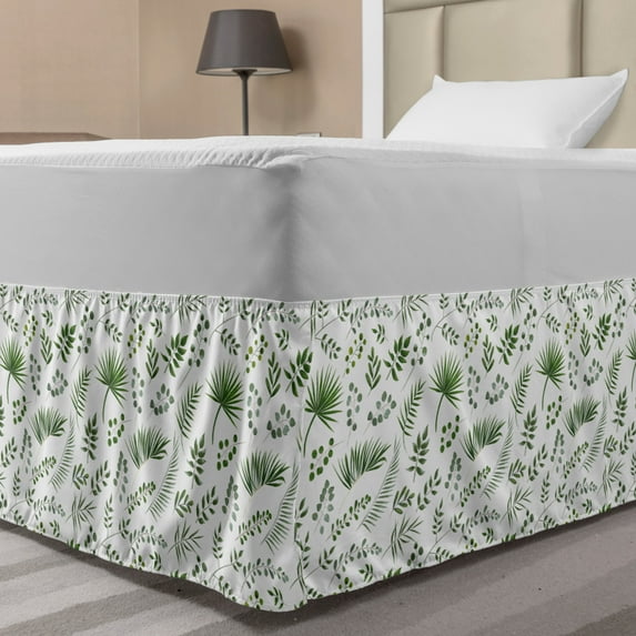 Ambesonne Multi-color Gathered Microfiber Bed Skirt, Twin