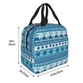 thumbnail image 2 of Bingfone Sea Underwater Animals Print Lunch Bag Insulated Lunch Box, Small Leakproof Cooler Food Lunch Containers Reusable High Capacity Lunch Tote Bags for Work, Travel, Outdoor, 2 of 5