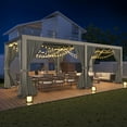 thumbnail image 4 of MUCHANT Outdoor 10x20 FT Louvered Pergola, Aluminum Pergola with Adjustable Louvered Roof for Patio, Deck, Garden, Gray, 4 of 8